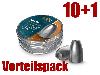 Vorteilspack 10+1 Hohlspitz Diabolos H&N Slug HP Kaliber 4,51 mm 0,65 g 10 gr glatt 11 x 400 Stück